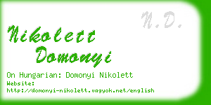 nikolett domonyi business card